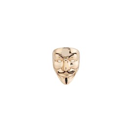 Golden Anonymous Mask Hat Pin, Lapel Pin, Cap Badge Accessories for Men