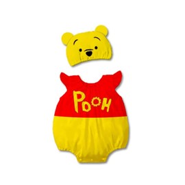 Costume Bay Baby Rompers Onesie One-Piece Bodysuit Cosplay Birthday Party for Boys Girls Outfit (Pooh Bear, 90)