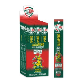Little Joeys Jalapeno Beef Snack Sticks – 24 Count Box – High Protein Meat Snacks for Adults & Kids – Keto Friendly, Low Carb, Gluten Free, No Nitrates or MSG – Shelf Stable Beef Jerky Sticks – Made in USA