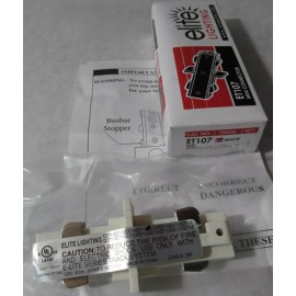 ELITE LIGHTING ET107 TRACK LIGHT MINI CONNECTOR COUPLING 3-WIRE H-STYLE WHITE