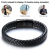HALUKAKAH ● Solo ● Men's Genuine Black Leather Bracelet Classic
