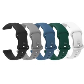 Compatible with Armitron Matrix Smartwatch bands, Quick Release New Soft Silicone Sport Replacement Straps Compatible with Armitron Connect Matrix, Link, Lunar, Boom, Eclipse Smartwatch (5 Pack-1, 20mm size band)