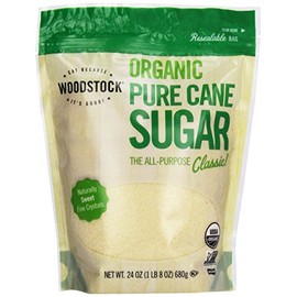 Woodstock, Evap Sugar Pure Cane, Granulated, At least 95% Organic, 24 oz