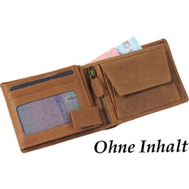 LandLeder 2 Piece Wallet Pinch of Wax RFID Protection, natural