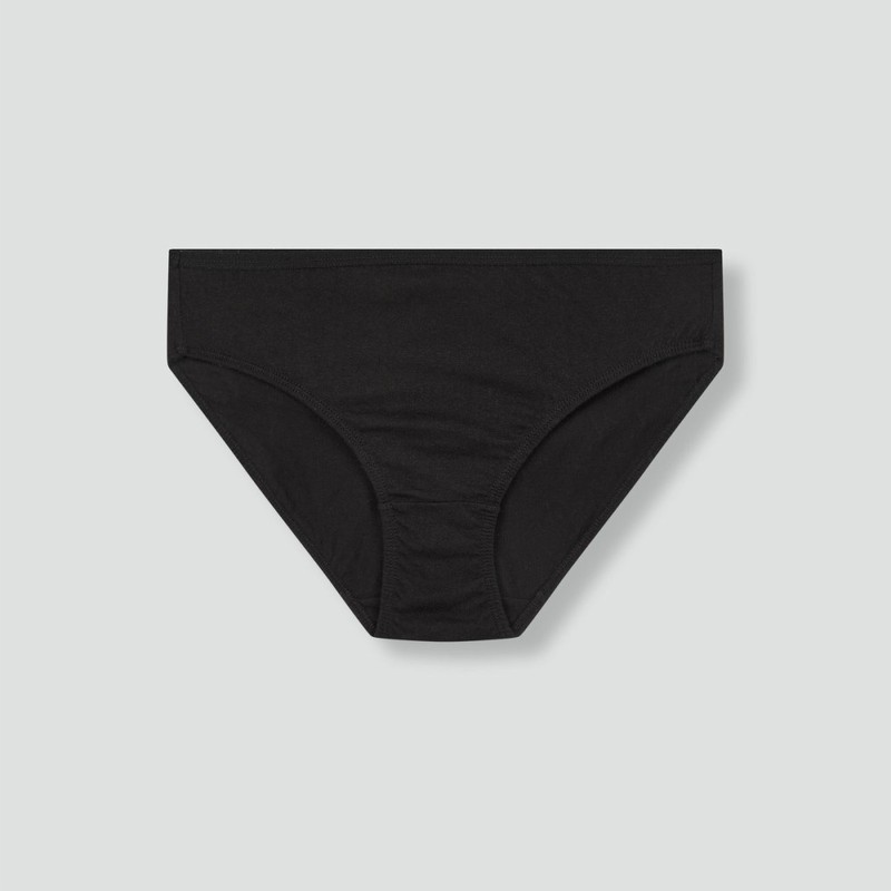 JAJU [JAJU] Women's Cotton Basic Hip Hugger Panty 3-Pack_Black