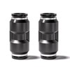 Innfeeltech 20 Pcs 8mm Black Straight Push to Connect Pneumatic