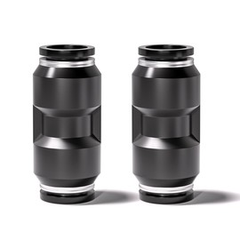 Innfeeltech 20 Pcs 8mm Black Straight Push to Connect Pneumatic Fitting Quick Release Pneumatic Connectors