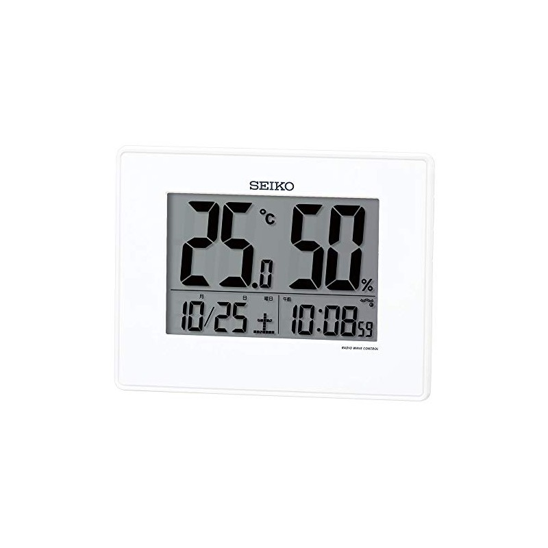 Seiko SQ798W Desk Clock, Alarm Clock, Wall Clock, Radio Control,