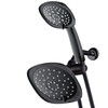 AquaDance Luxury Square High-Pressure Giant 7.3" Rain Shower Head/Handheld Spa