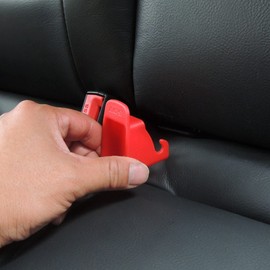 2 Pack Child Safety Seat Guide Slot Seat Belt Bracket Connector Car Baby Seat Latch Seat Interface Buckle Fixed Guide Groove (Red)