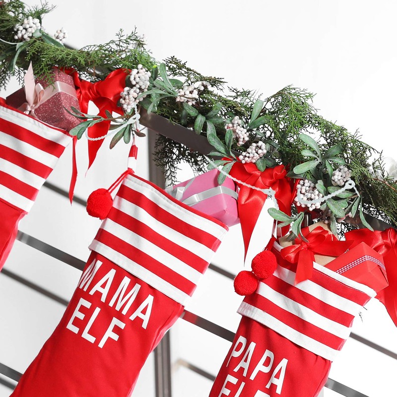 Boao Christmas Clear Banisters Ties 10 Inch Reusable Holiday Garland