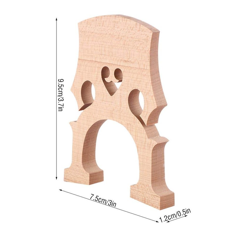 Cello Bridge Maple Wood 1/2 1/4 1/8 Cello Bridge Replacement