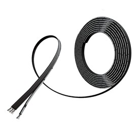 BNTECHGO 24 Gauge Silicone Ribbon Cable Flexible 4P Black 5 ft Flat Cable 24 AWG Stranded Tinned Copper Wire