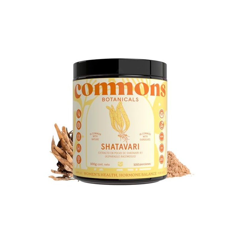 Commons Adaptógenos - Hongo Shatavari - Extracto Puro en Polvo