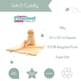 Ziggle - Duck Baby Comforter - Newborn Essentials, Baby Blanket, New Mum Gifts, Baby Toys, Eco Friendly Comforter