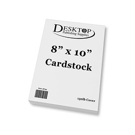 Extra Heavy Duty 130lb Cover Cardstock - 8" x 10" Bright White - 350gsm 17pt Thick Paper for Inkjet & Laser Printers - 15 Pack