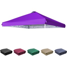 SCOCANOPY Replacement Top with Air Vent and Buckle for 10x10 Canopy Frame, Canopy Cover ONLY, (Purple)