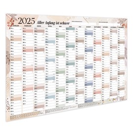Wall Calendar 2025, Calendar 2025 Wall Calendar in Poster Size, 34.9 x 23 inches, Folded - Wall Planner 2025, January - December 2025, Annual Calendar, Sheets