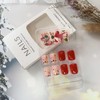 Christmas Press on Nails Short Square Christmas Fake Nails with
