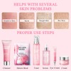 Set Cuidado Facial Piezas Kit Hidratante Aroma Flor Cerezo Mujer