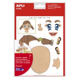 APLI Kids 11927 - Removable Theme Stickers: Face - 12 Sheets Stickers