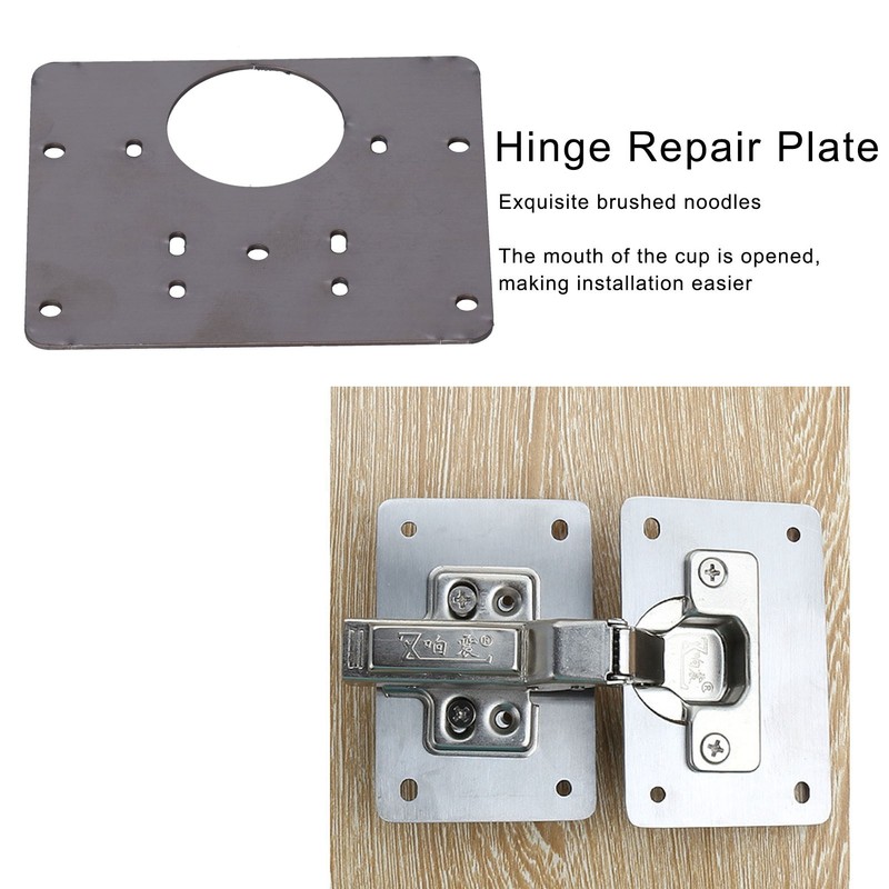 5Pcs Hinge Repair Plate Stainless Steel Firm Durable More Space