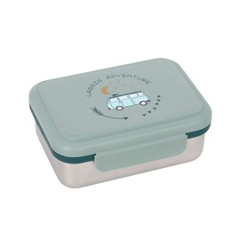 LÄSSIG Children’s Lunch Box, Stainless Steel Breakfast Box, Sustainable, for Nursery, School, Adventure Bus