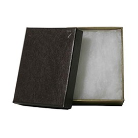 JAM Paper Gift Box - 3 1/8" x 2 3/8" x 1" - Brown with Gold Bottom - Sold Individually