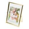 AhaGo Gold Floating Picture Frame (4"x6", Vertical), For Photo 3.5x5,