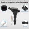 EVPOWBOX Set of 6 Ignition Coils Pack with Spark Plugs