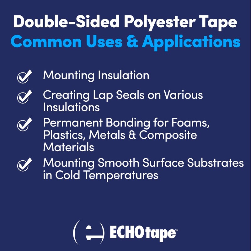 ECHOtape DC-M194A | Double-Sided Polyester Tape | Clear Thin Tape