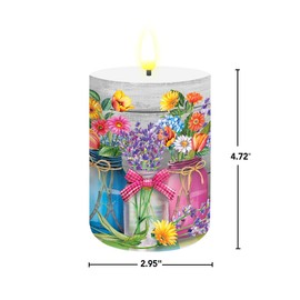 Briarwood Lane Spring Floral Jars Flameless Candle