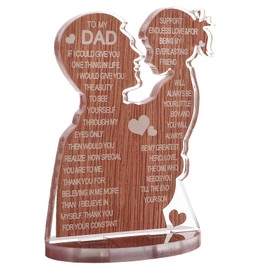 Gifts for Dad - Birthday Gifts for Dad from Daughter, Acrylic Sign Plaque, Thanksgiving Christmas Birthday Gifts for Him Men, Ideas