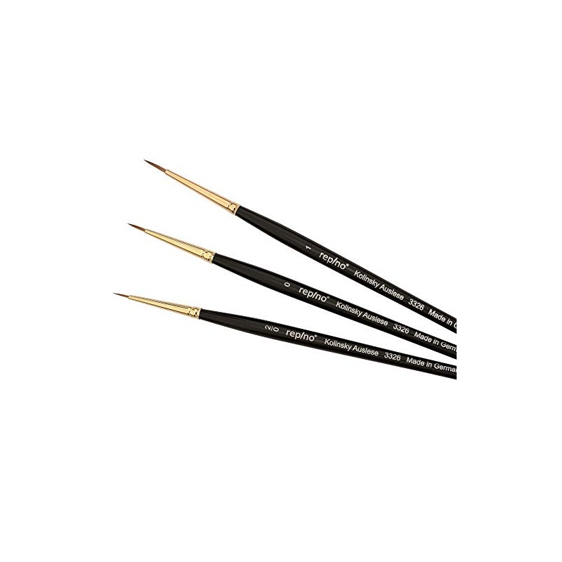 Repino Kolinsky Red Sable Hair Brush Set Fine Thin Size