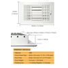 Ceiling Register, FanGoFast 3-Way ABS Sidewall Ceiling Air Vent w/Manual
