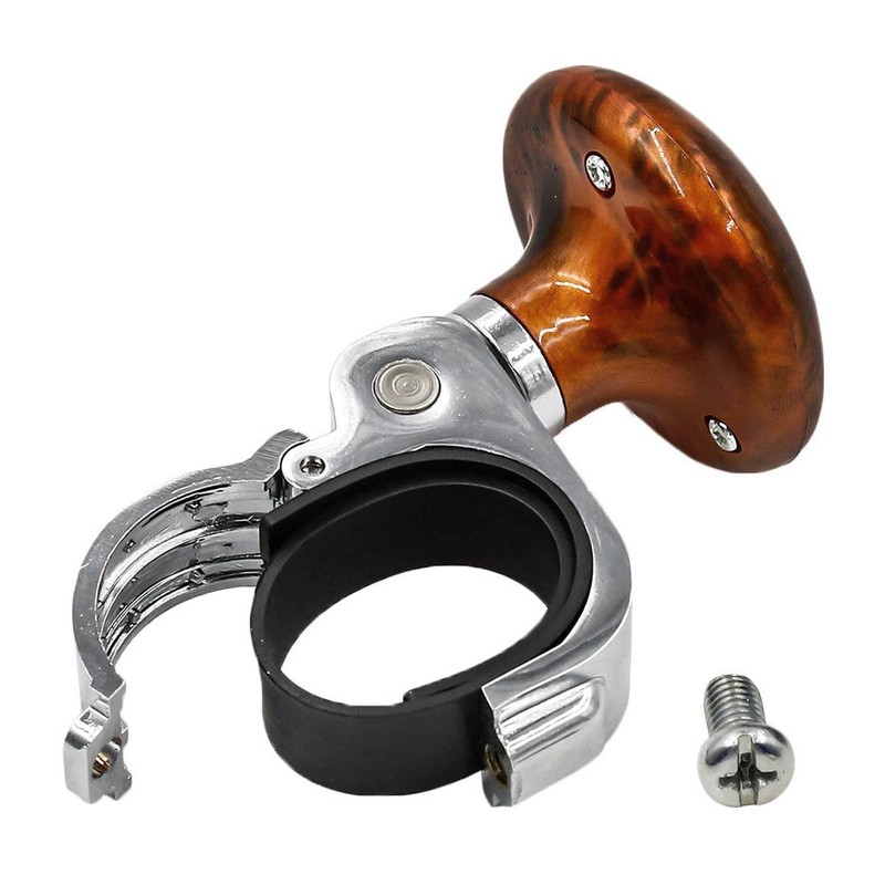 AUTUT Car Steering Wheel Spinner Knob ABS Head Metal Ring