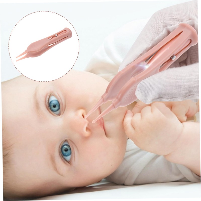 IWOWHERO Nose Cleaning Tweezer with Skid Handle LED for Gentle