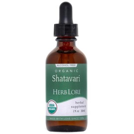 Herb Lore Organic Shatavari Root Extract Tincture - Liquid Shatavari Drops (Asparagus Racemosus) for Lactation and Wellness Support - Alcohol Free (2 fl oz)