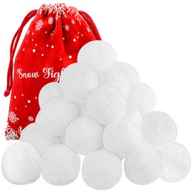 Cooraby 25 Pieces 2.9 Inches Snow Toy Ball Set Indoor Fake Snow Fight Ball Realistic Snow Toss Ball Set for Winter Game