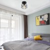 Semi Flush Mount Ceiling Light, 2 Pack Black Cage Ceiling