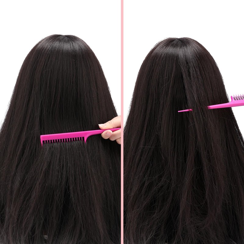 Leinuosen 3 Pcs Triple Teasing Comb Rat Tail Comb Tool