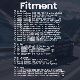 NON MDS Valve Lifters 16x Non MDS Lifters&4x Lifter Trays Fit for Chrysler Jeep Grand Cherokee Charger Dodge Ram 1500 2500 3500 Challenger Durango 300 5.7L 6.1L 6.2L 6.4L 2005-2021 5038784AD,5038686AA