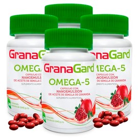 Tetra Pack GranaGard Omega 5 30 cps. con Nanotecnologa. Cpsulas de aceite de semilla de granada. Antioxidante natural potenciado por la...            