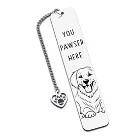 Golden Retriever Gifts, Dog Bookmark for Dog Lovers Gifts for Women, Book Marks for Reading Women, Dog Mom Dad Birthday Christmas, Reading Accessories, Pet Owner Page Marker Dog Themed Book Club Gifts
