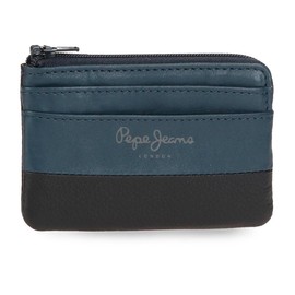 Pepe Jeans Topper Cowhide Leather Wallets Black Brown Various Sizes, navy, Unit size, Wallet
