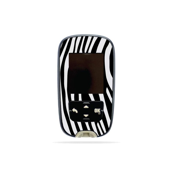 MightySkins Skin Compatible with Accu-Chek Guide - Black Zebra |