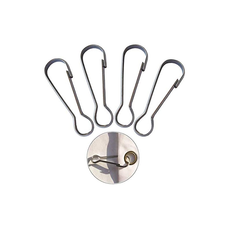 Huouo 6 Pcs 2 Inches Flag Pole Snap Clip Hooks