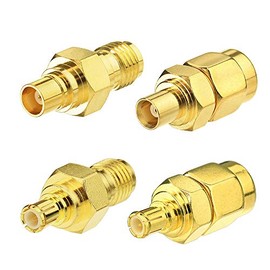 Eightwood Antenna Adapter Kit MCX to SMA 4 Type for Wirelesse WiFi Router Antenna WLAN LAN GPS Multi-Way