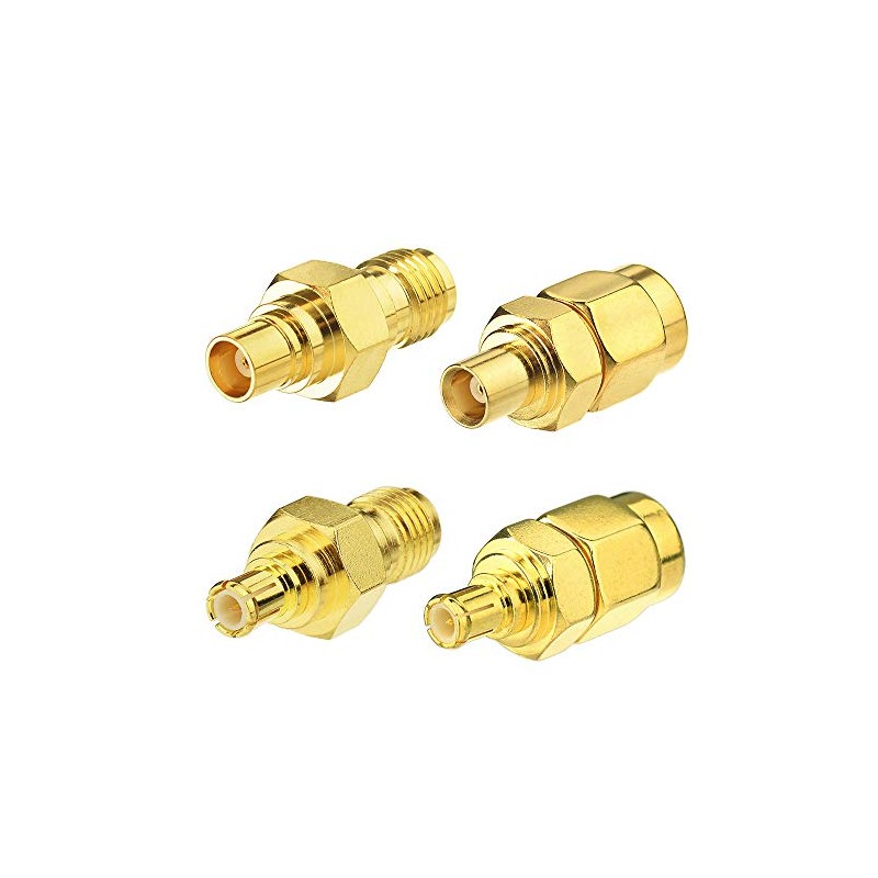 Eightwood Antenna Adapter Kit MCX to SMA 4 Type for