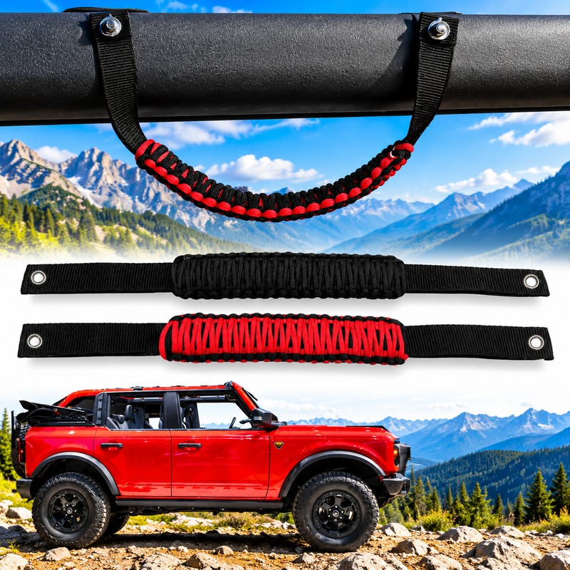 2Pcs Braided Paracord Grab Handles for Ford Bronco 2021–2023 –
